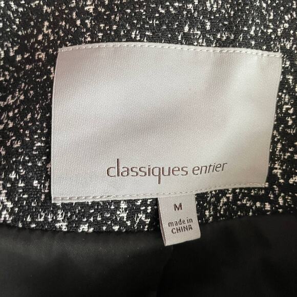 Classiques Entier Black & Gray Tweed Sequenced Neckline Jacket - M - Picture 11 of 11